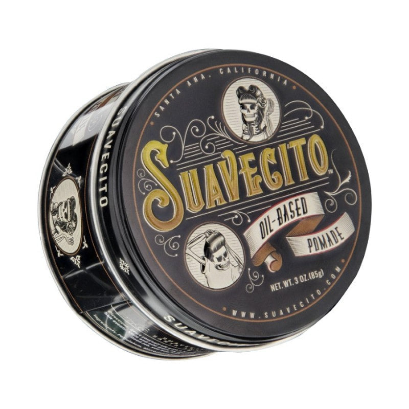 3 oz jar of Suavecito Oil Based Pomade for long-lasting hold and healthy hair shine