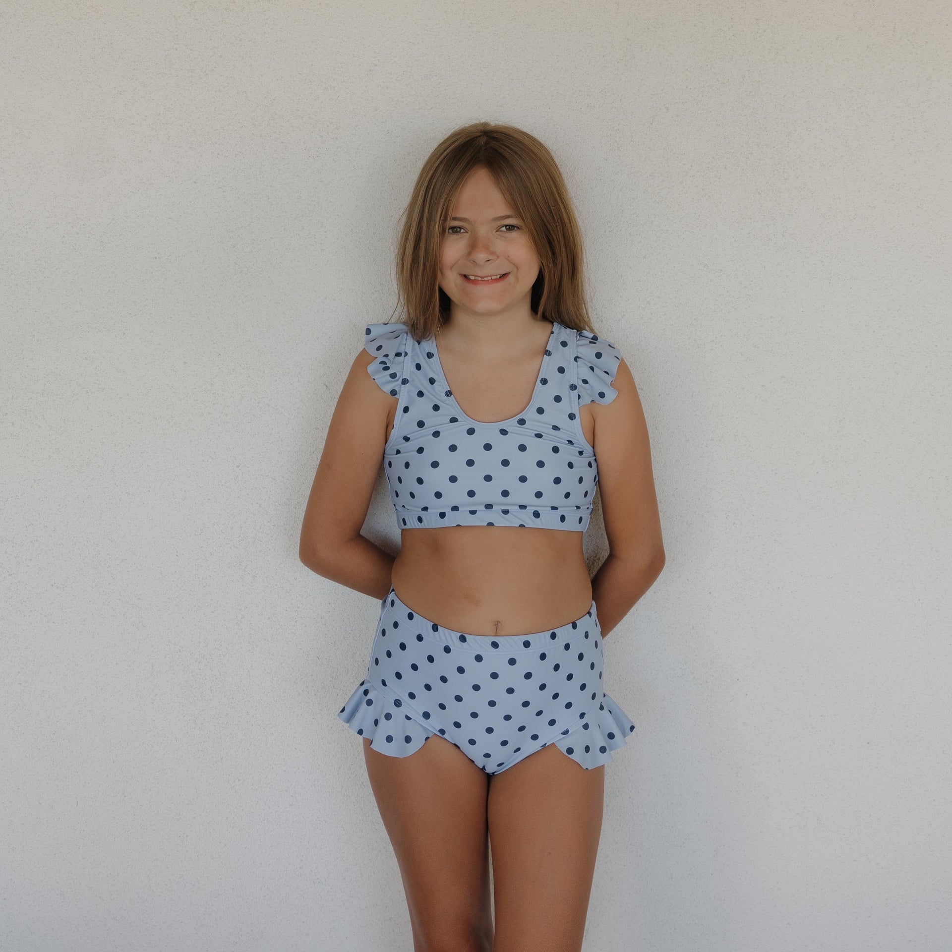 Girl's Two-Piece Polka Dot Swimsuit - Sully Print