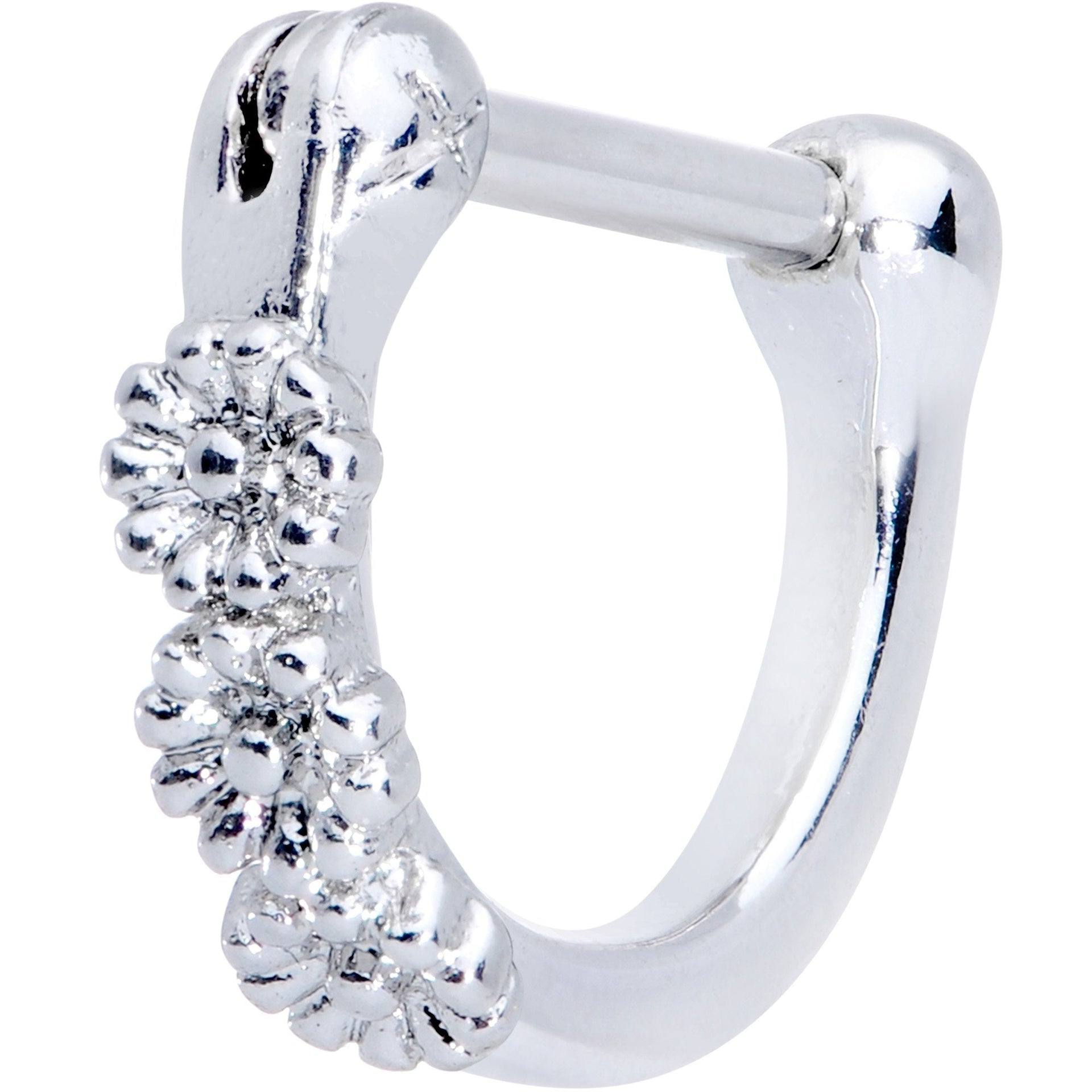 16G 1/4 Daisy Chain Flower Hinged Cartilage Clicker