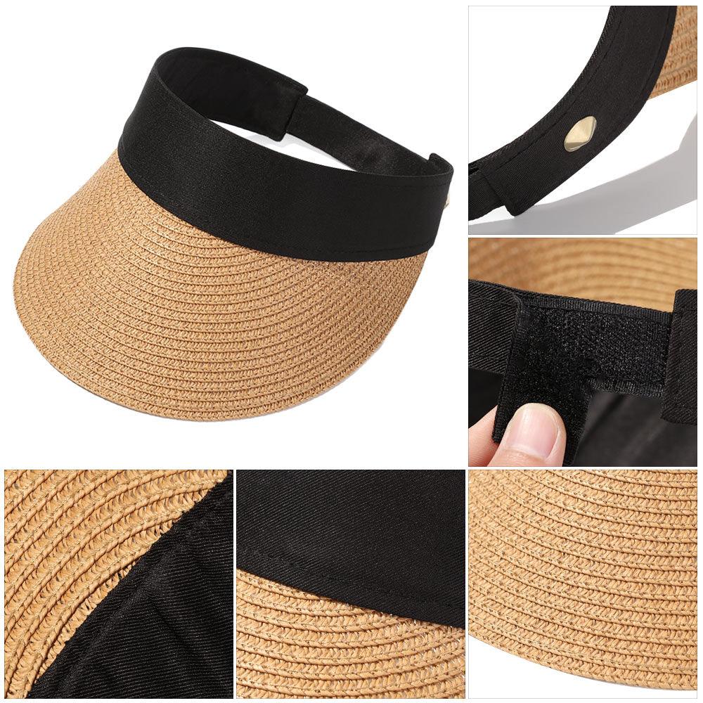 Women's Wide Brim Foldable Sun Hat - Adjustable Portable Beach Visor