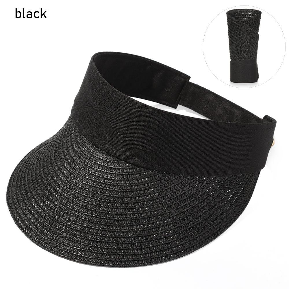Women's Wide Brim Foldable Sun Hat - Adjustable Portable Beach Visor