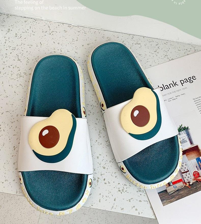 Cute Fruit Print Beach Slides Lightweight Non-Slip Pool Sandals