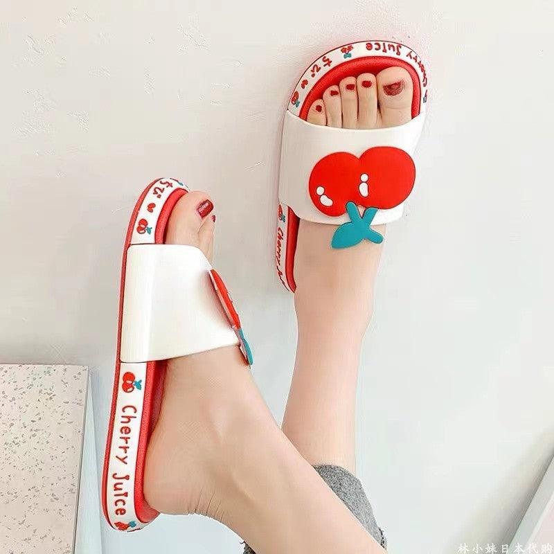 Cute Fruit Print Beach Slides Lightweight Non-Slip Pool Sandals