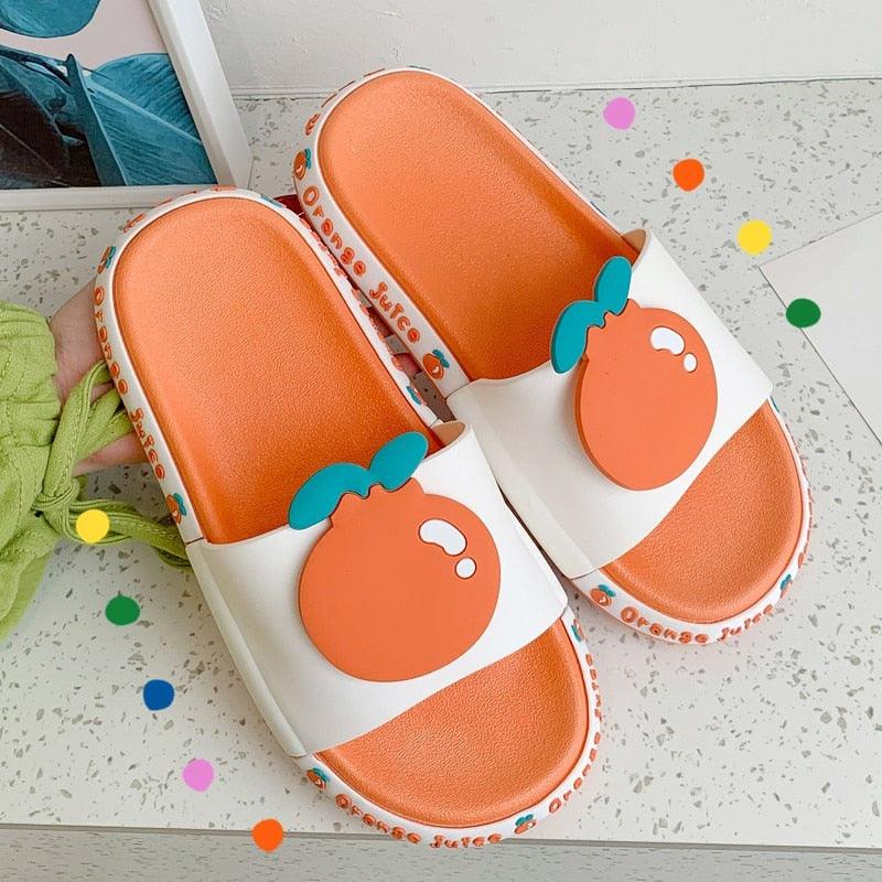Cute Fruit Print Beach Slides Lightweight Non-Slip Pool Sandals