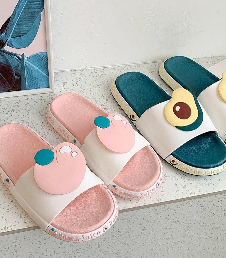 Cute Fruit Print Beach Slides Lightweight Non-Slip Pool Sandals