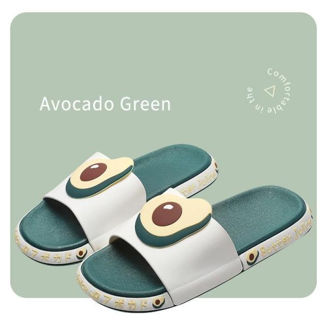 Cute Fruit Print Beach Slides Lightweight Non-Slip Pool Sandals