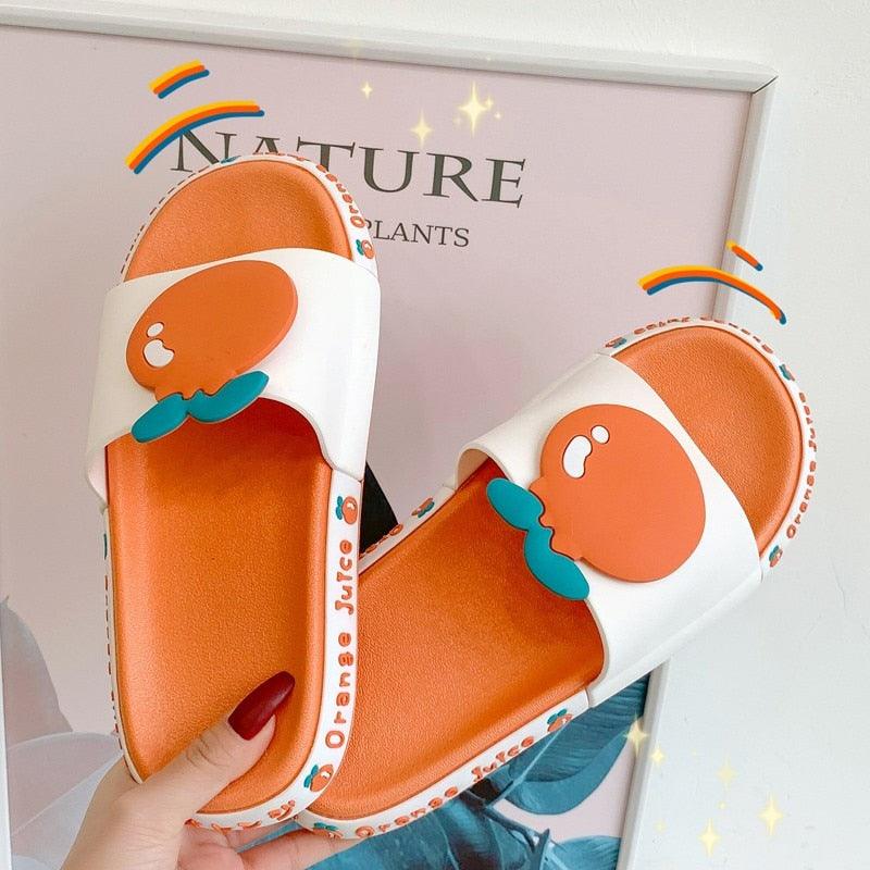 Cute Fruit Print Beach Slides Lightweight Non-Slip Pool Sandals