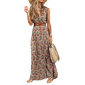 Floral V-Neck Maxi Dress for Summer Beach Days