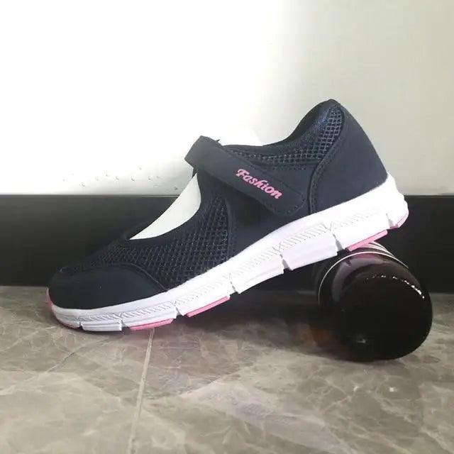 Women's Breathable Knit Sport Sneakers - Comfortable Athletic Shoes
