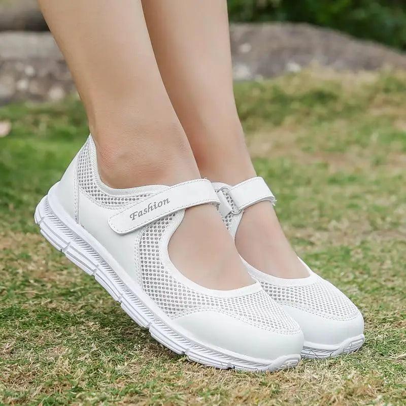 Women's Breathable Knit Sport Sneakers - Comfortable Athletic Shoes