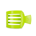 Large neon green square hair clip from the Summer Brights collection