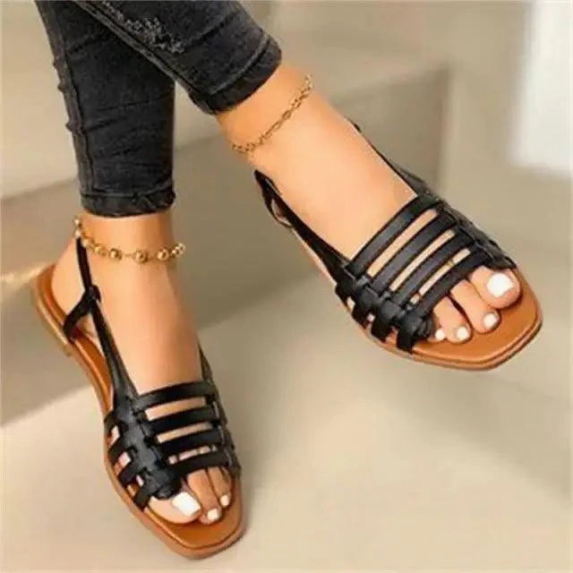 Summer Cristal Shine Women's Leather Sandals - Glamorous Luxury