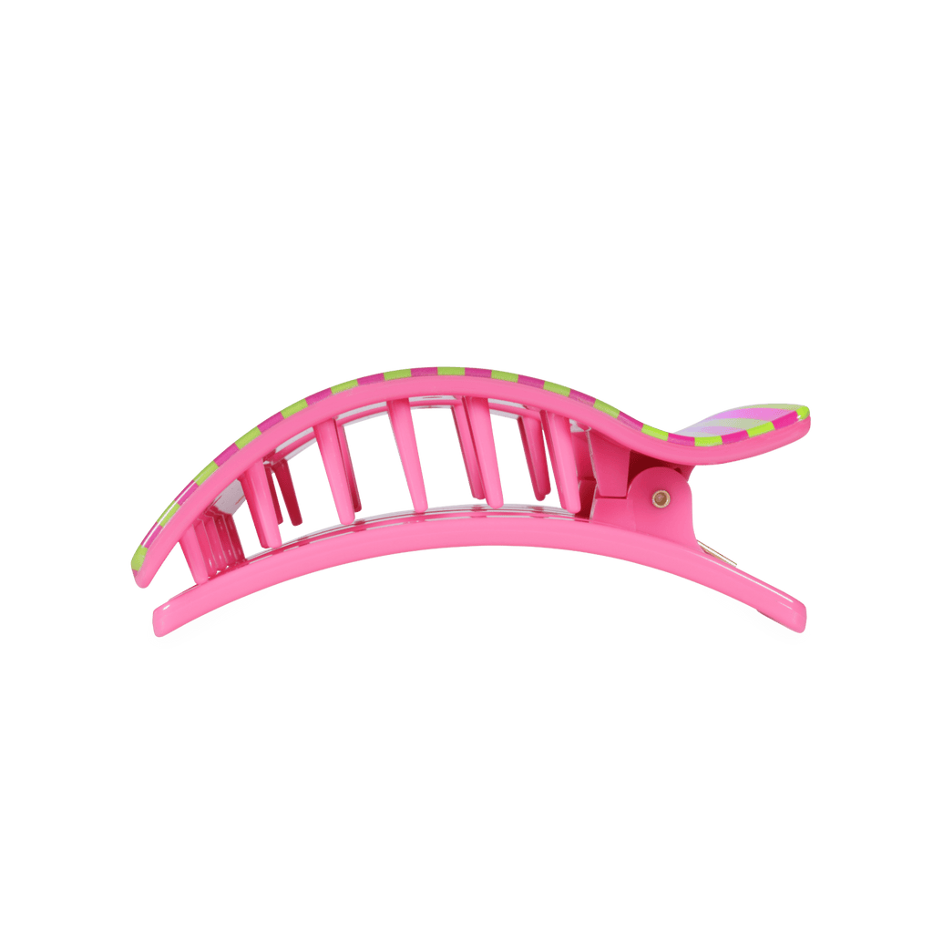 Summer Crush Large Flat Rectangle Hair Clip in Pink