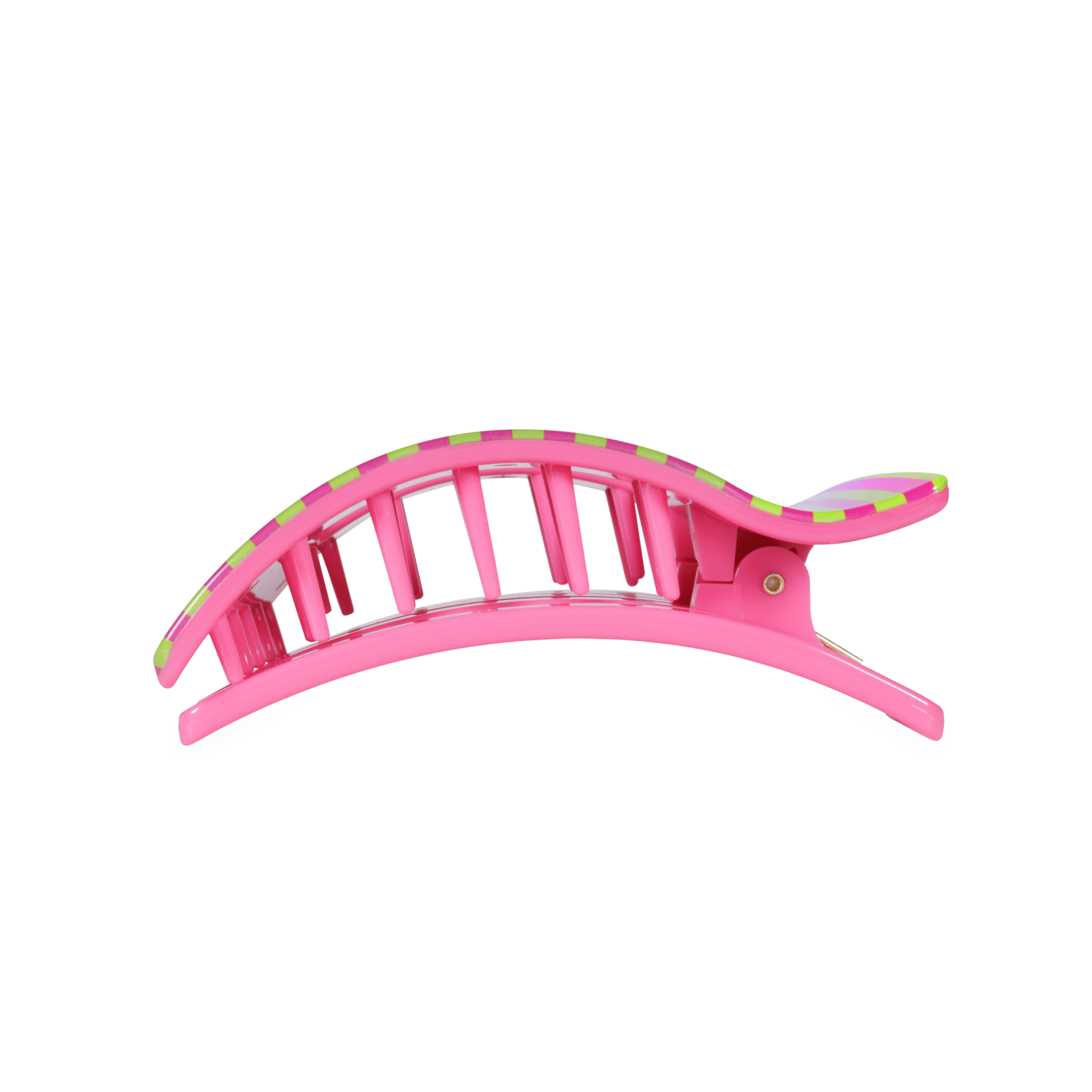 Summer Crush Large Flat Rectangle Hair Clip in Pink