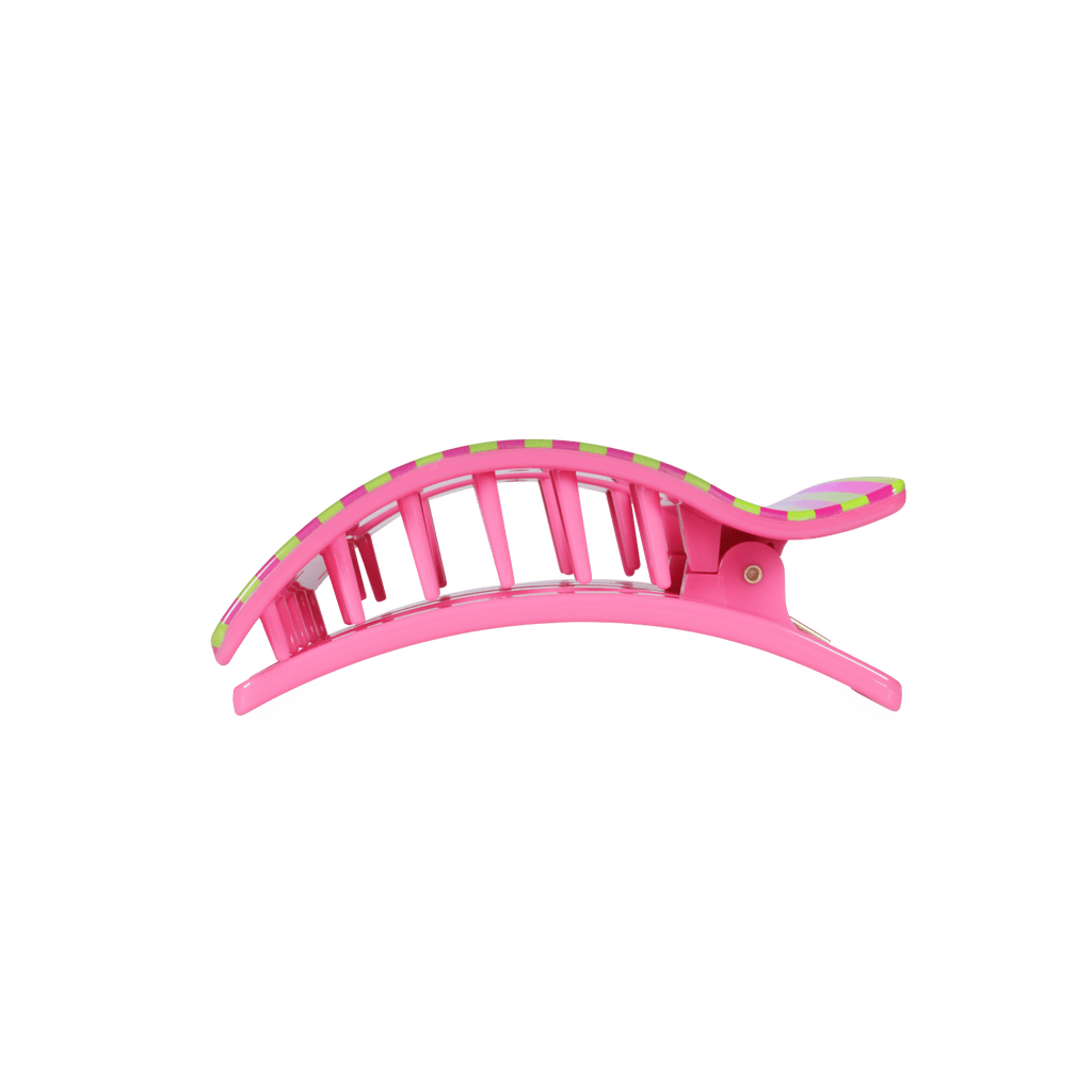 Summer Crush Medium Flat Rectangle Hair Clip in Pink