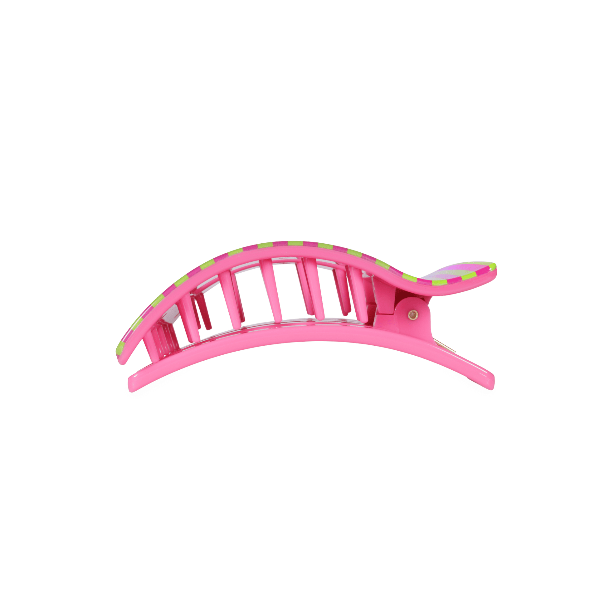 Summer Crush Medium Flat Rectangle Hair Clip in Pink