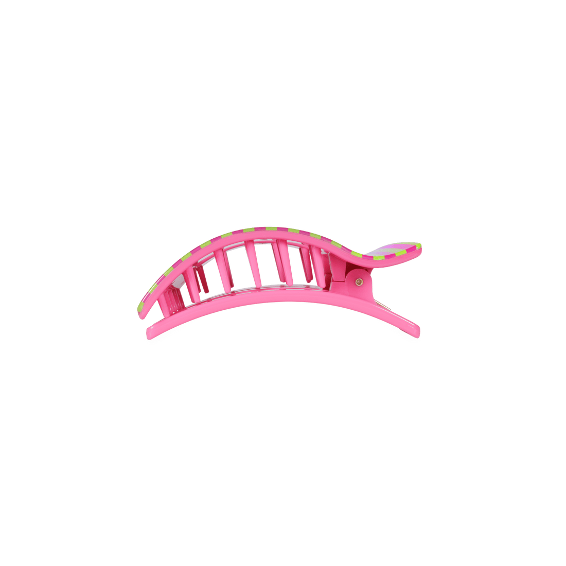 Summer Crush Small Flat Rectangle Hair Clip in Pink