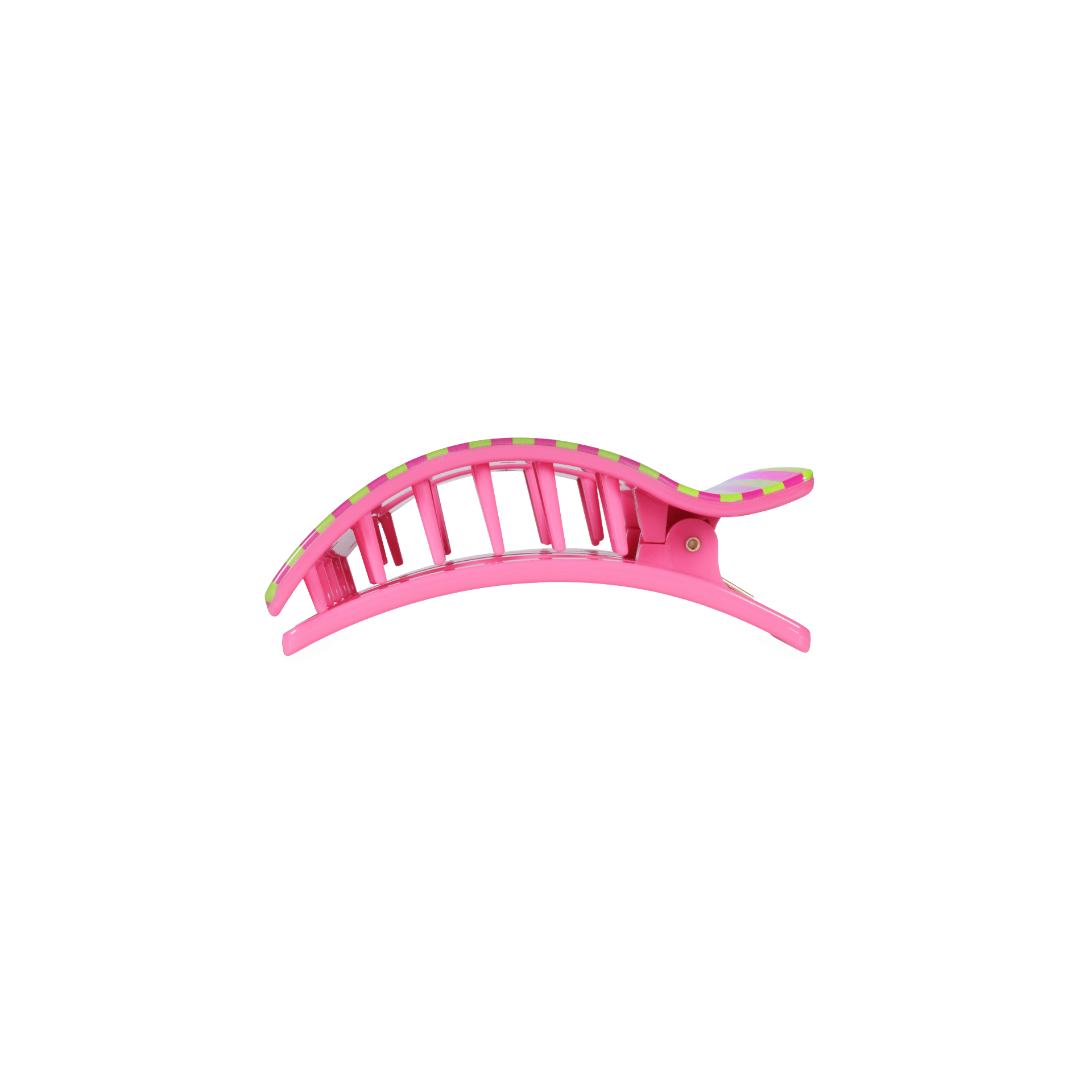 Summer Crush Small Flat Rectangle Hair Clip in Pink