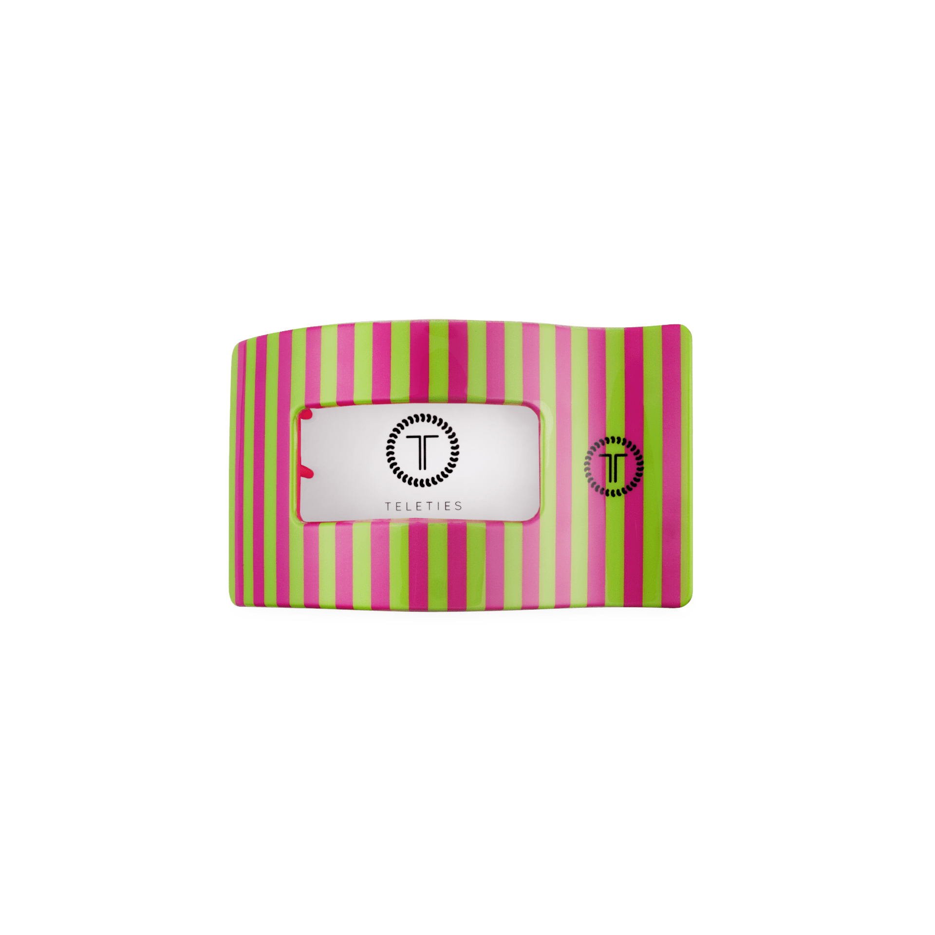 Summer Crush Small Flat Rectangle Hair Clip in Pink