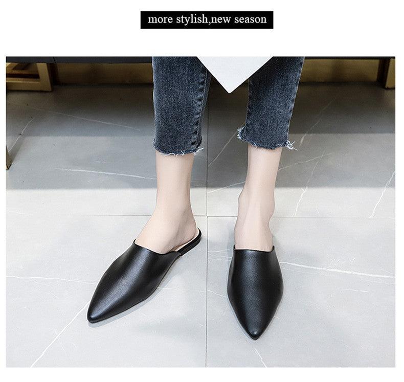 Elegant Square Heel Slip-On Mules Comfortable Women's Loafers