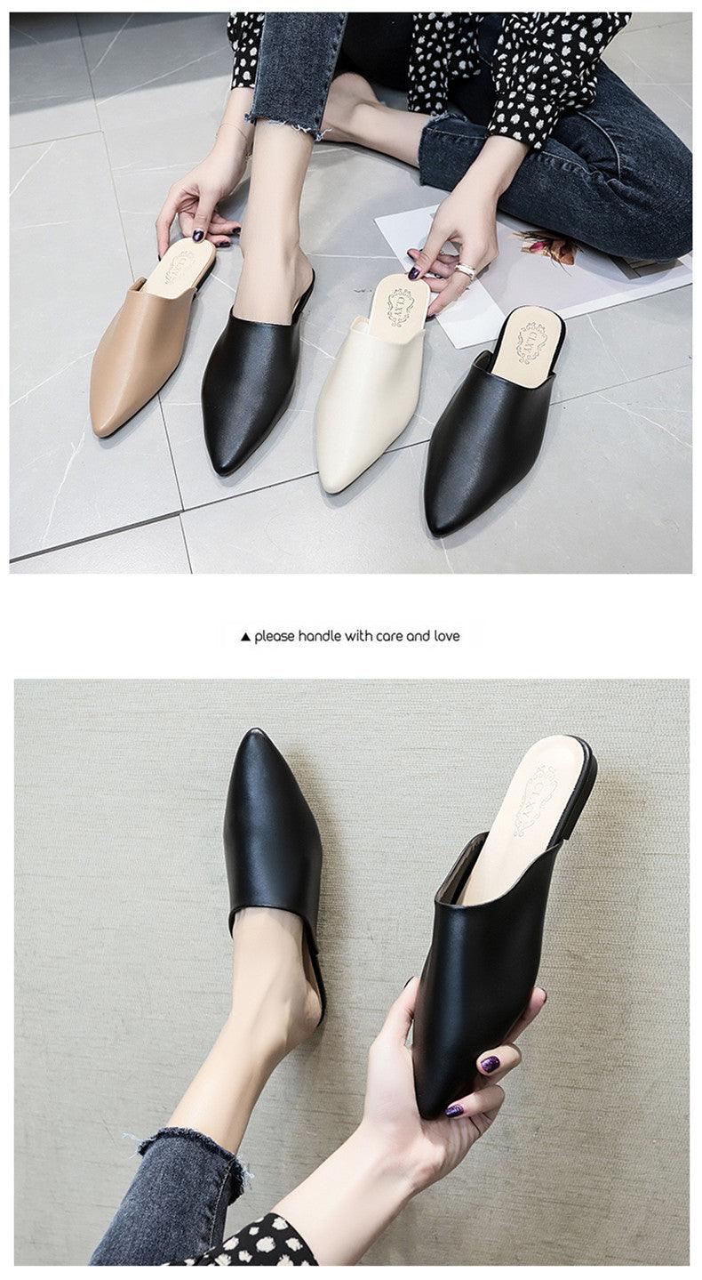 Elegant Square Heel Slip-On Mules Comfortable Women's Loafers