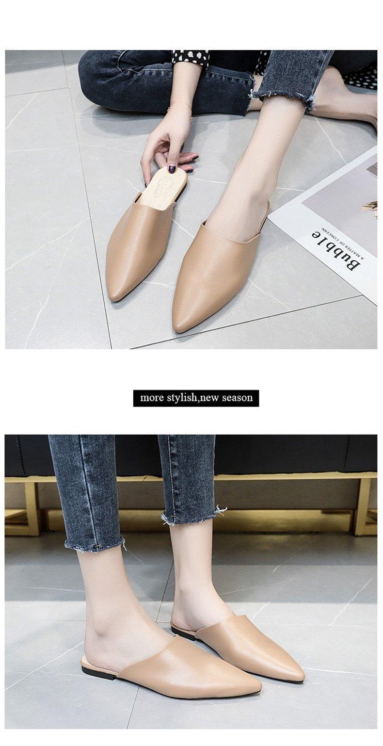 Elegant Square Heel Slip-On Mules Comfortable Women's Loafers