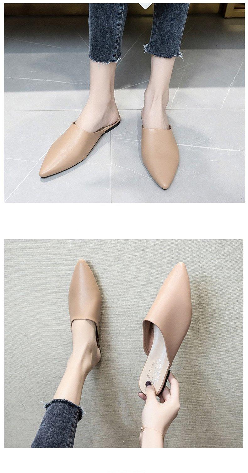 Elegant Square Heel Slip-On Mules Comfortable Women's Loafers