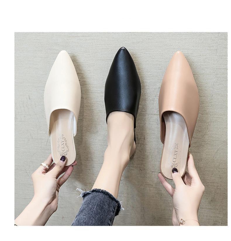 Elegant Square Heel Slip-On Mules Comfortable Women's Loafers