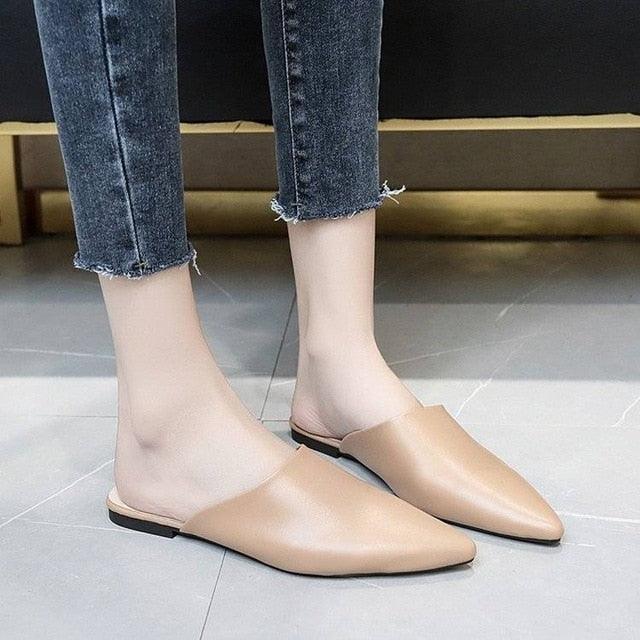 Elegant Square Heel Slip-On Mules Comfortable Women's Loafers