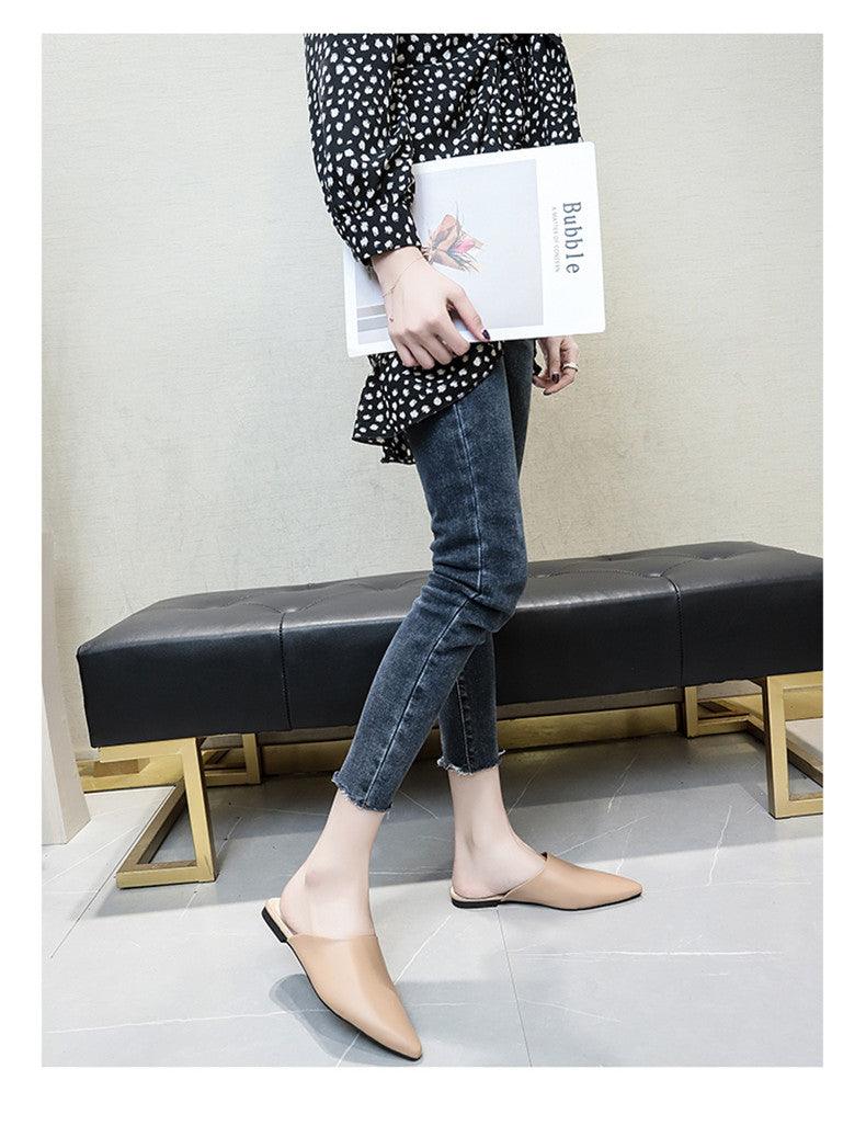 Elegant Square Heel Slip-On Mules Comfortable Women's Loafers