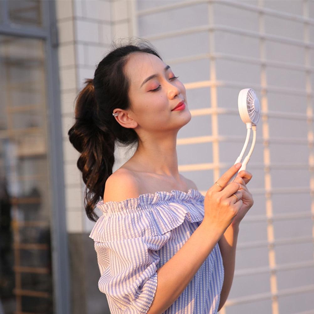 Ergonomic Hands-Free Neck Fan for Outdoor Cooling and Sports