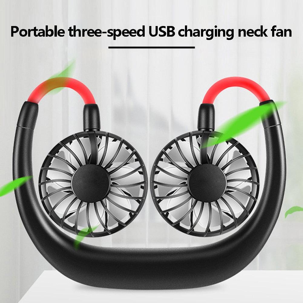 Ergonomic Hands-Free Neck Fan for Outdoor Cooling and Sports