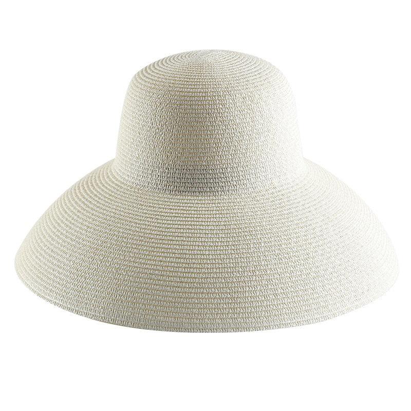 Wide Brim Floppy Straw Sun Hat for Women, Foldable Beach Accessory