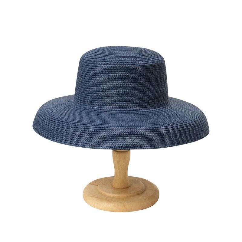 Wide Brim Floppy Straw Sun Hat for Women, Foldable Beach Accessory