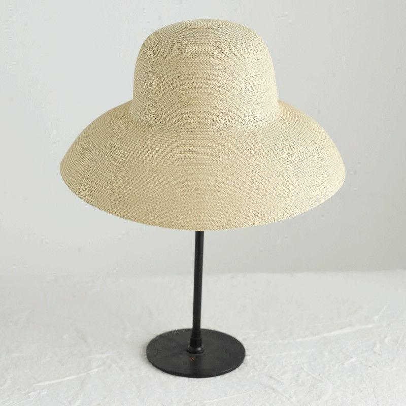 Wide Brim Floppy Straw Sun Hat for Women, Foldable Beach Accessory