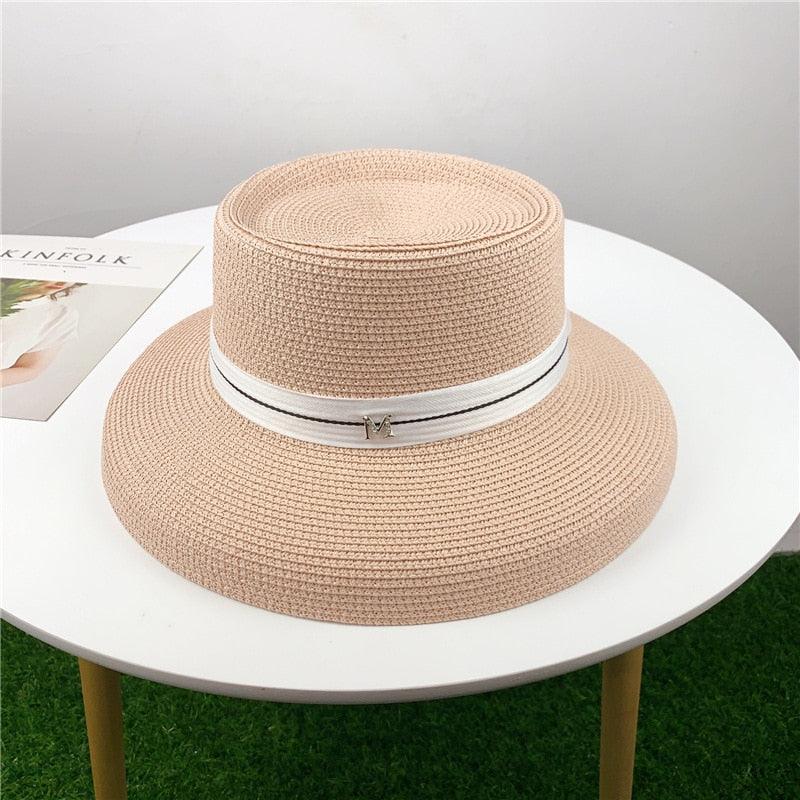 Wide Brim Floppy Straw Sun Hat for Women, Foldable Beach Accessory