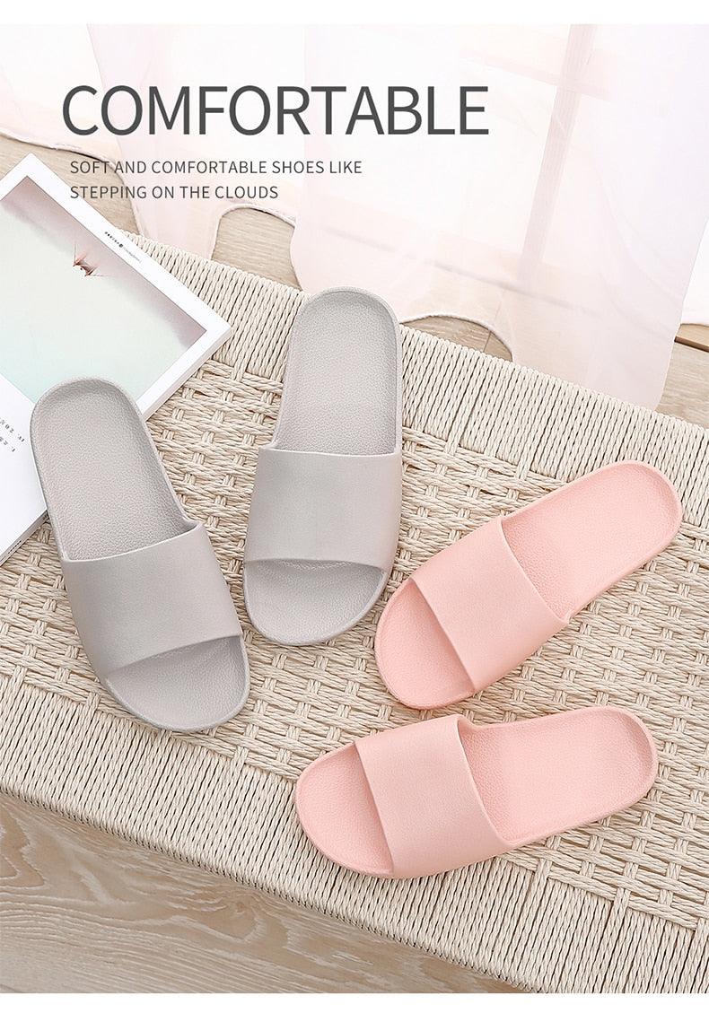 Unisex Cloud Cushioned Slides Non-Slip Bathroom Pool House Slippers