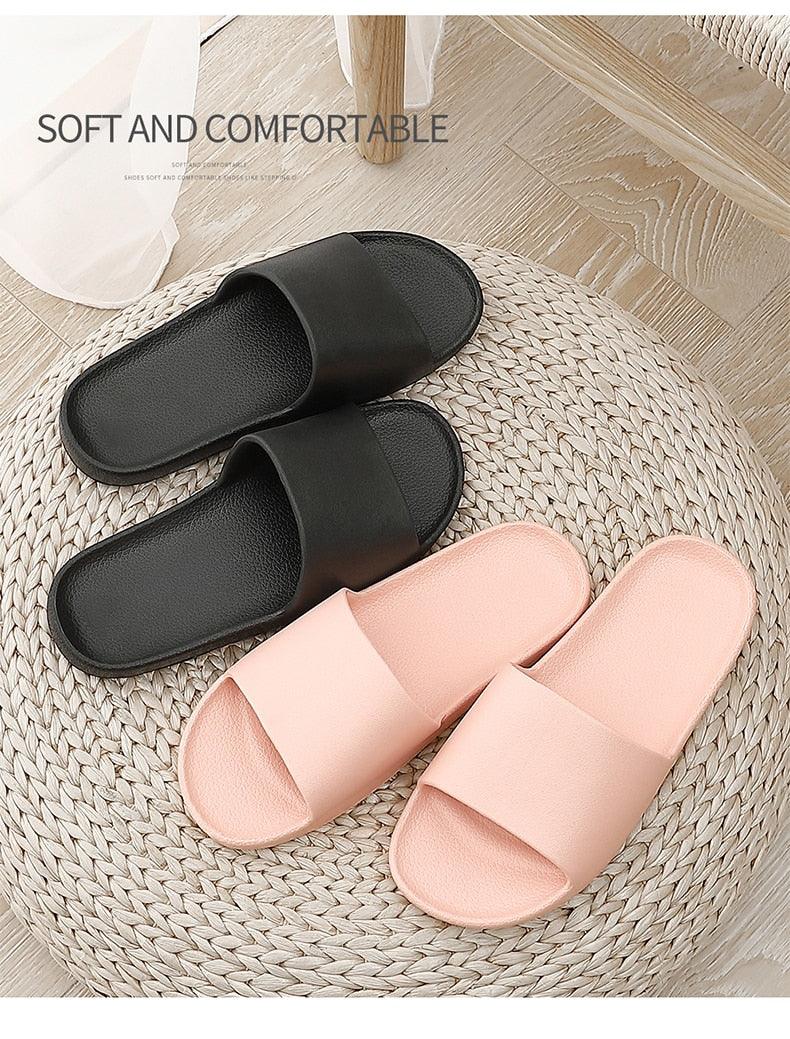 Unisex Cloud Cushioned Slides Non-Slip Bathroom Pool House Slippers
