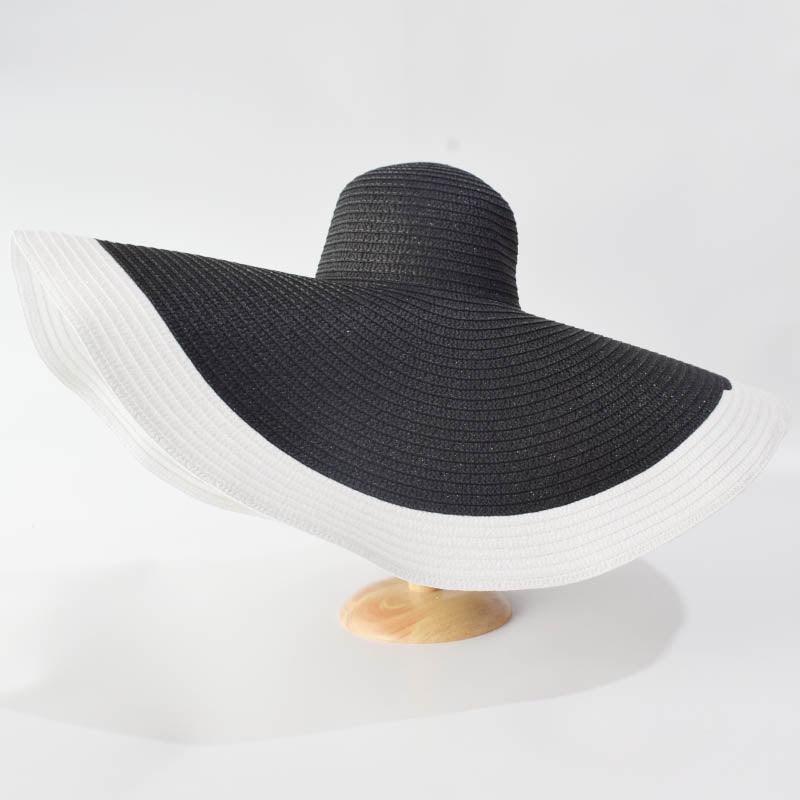 Oversized Wide Brim Straw Sun Hat – Packable UV Protection