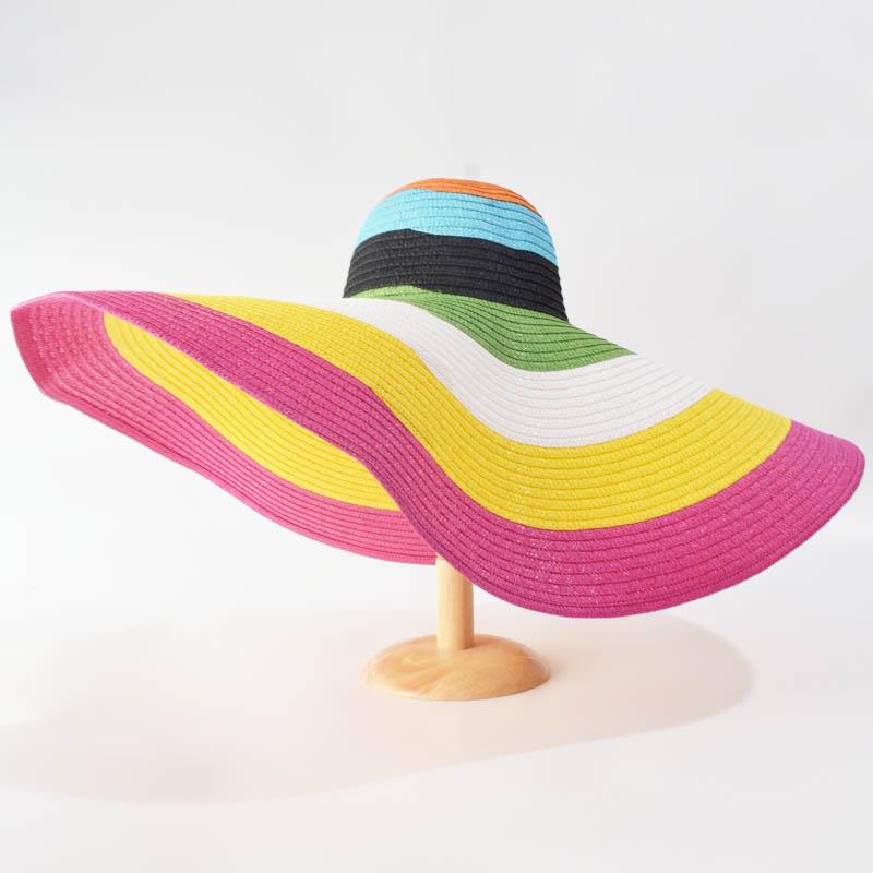 Oversized Wide Brim Straw Sun Hat – Packable UV Protection