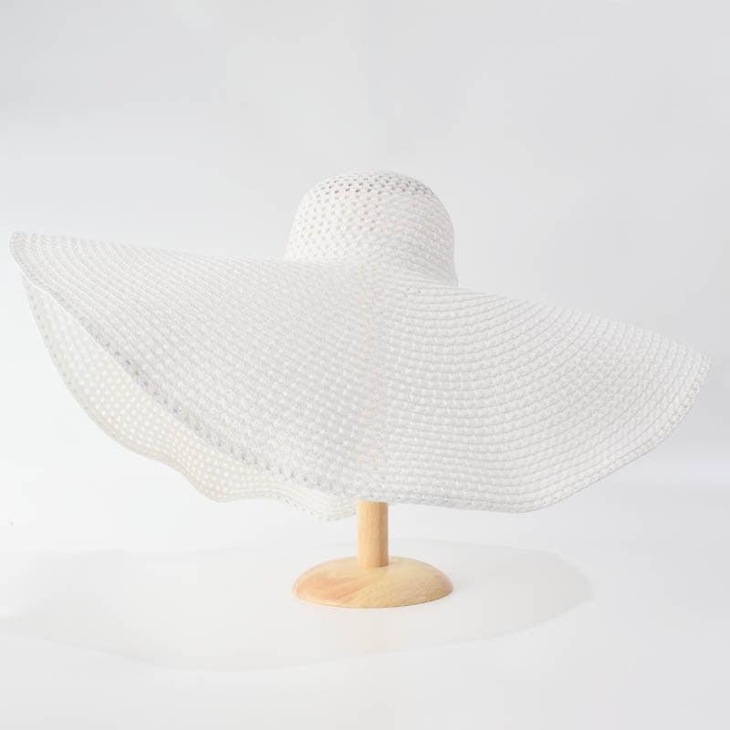 Oversized Wide Brim Straw Sun Hat – Packable UV Protection