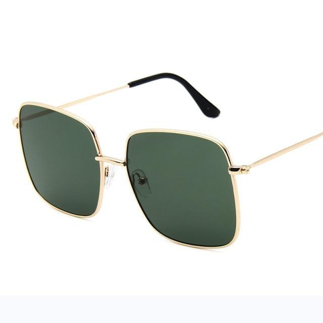 Elegant Square Sunglasses Lightweight Metal Frame UV Protection