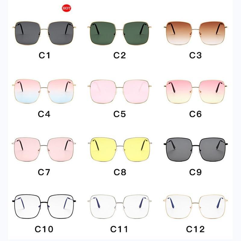 Elegant Square Sunglasses Lightweight Metal Frame UV Protection