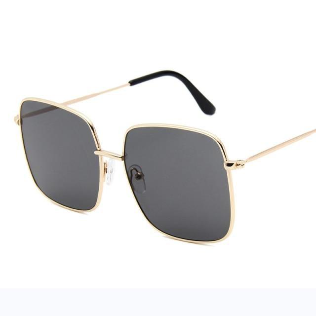 Elegant Square Sunglasses Lightweight Metal Frame UV Protection