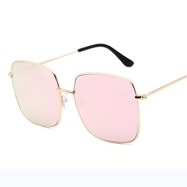 Elegant Square Sunglasses Lightweight Metal Frame UV Protection
