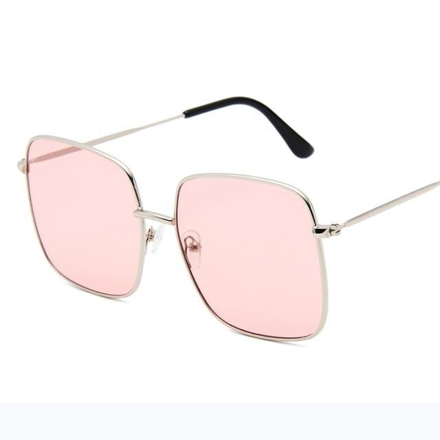 Elegant Square Sunglasses Lightweight Metal Frame UV Protection
