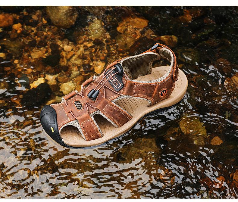 Men's Breathable Closed Toe Summer Hiking Beach Sandals