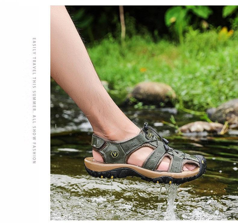 Men's Breathable Closed Toe Summer Hiking Beach Sandals