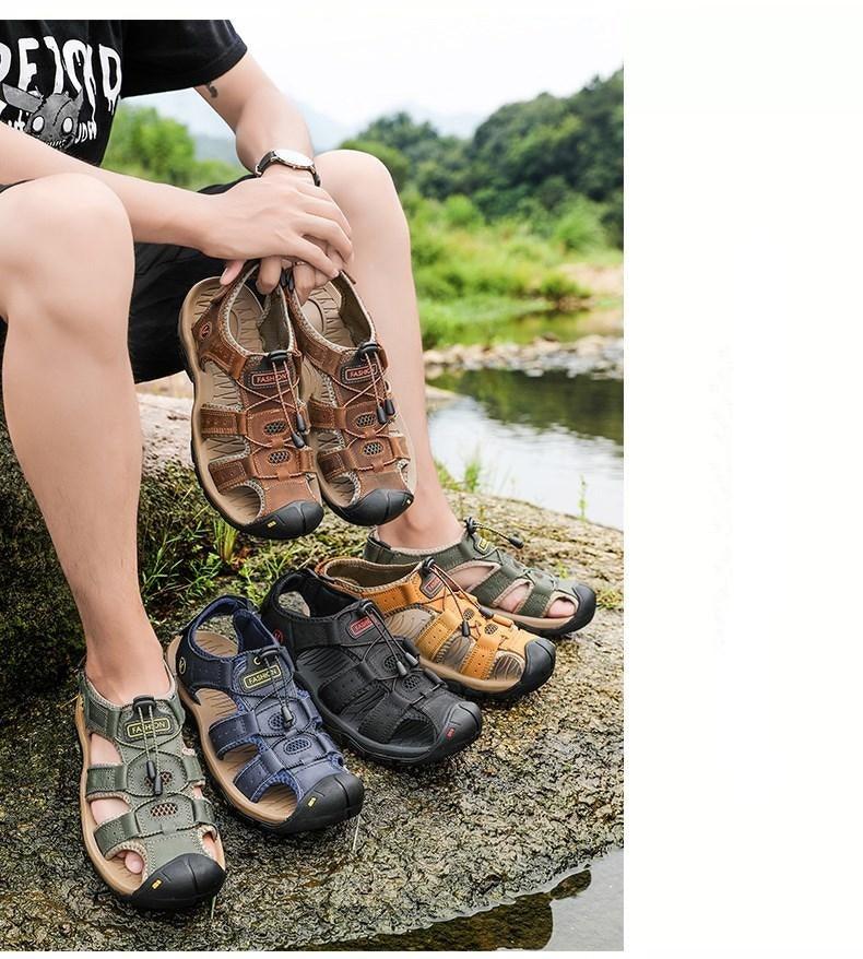 Men's Breathable Closed Toe Summer Hiking Beach Sandals