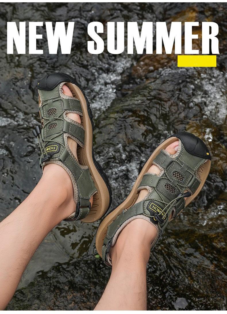 Men's Breathable Closed Toe Summer Hiking Beach Sandals